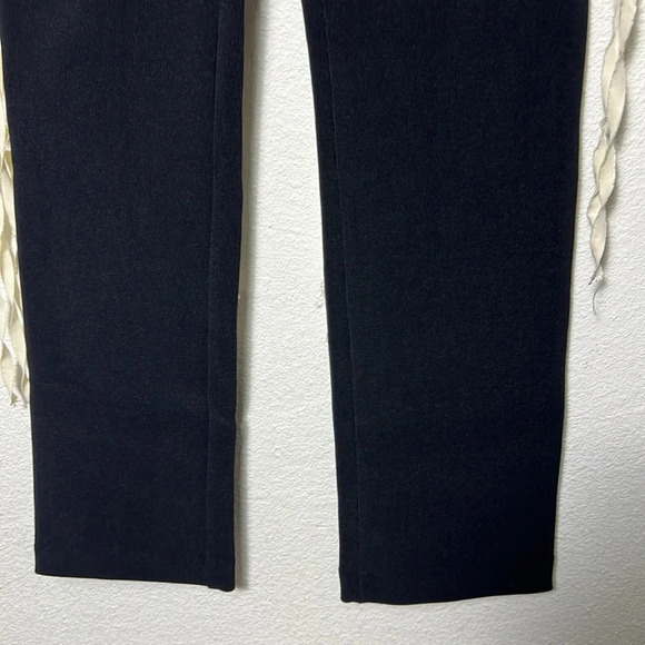 Equestrian Designs Black Ribbed Pull on Straight Leg Pant Size P/XS - Picture 4 of 9